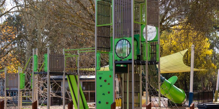 The Yea Riverside Caravan Park Adventure Playground is a unique nature-based all ages playground designed to inspire children and adults alike.